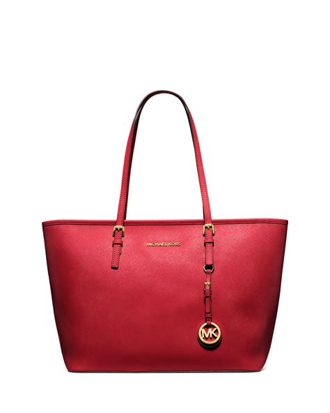 michael kors red jet set bag|bandolera jet set Michael Kors.